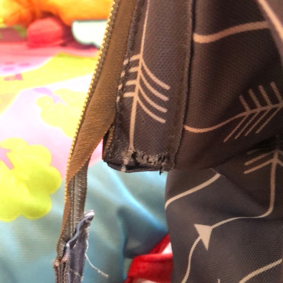 Gray Arrowed Diaper Bag Backpack - Picture 7 of 12
